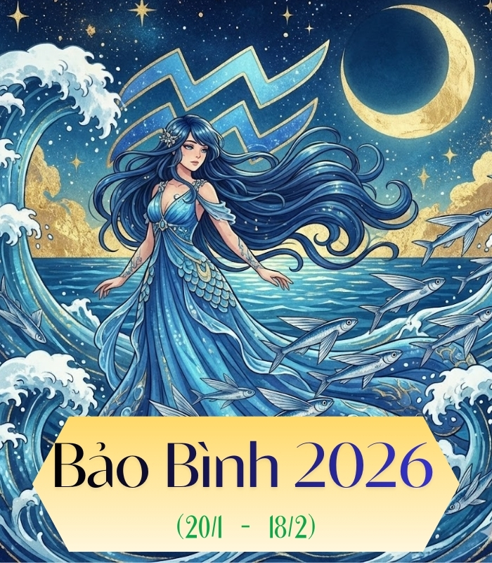 Trọn bộ tử vi 12 cung hoàng đạo 2026 chi tiết vận hạn và lời khuyên 2 Tử vi 12 cung hoàng đạo 2026 - Bảo Bình